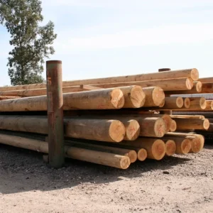 Wooden poles