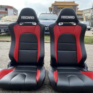 Red and Black Leather Recaro Front Seats For Mitsubishi Lancer Evo 9/X